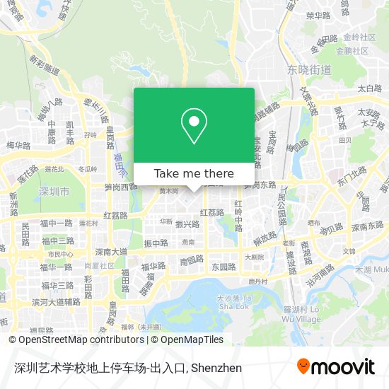 深圳艺术学校地上停车场-出入口 map