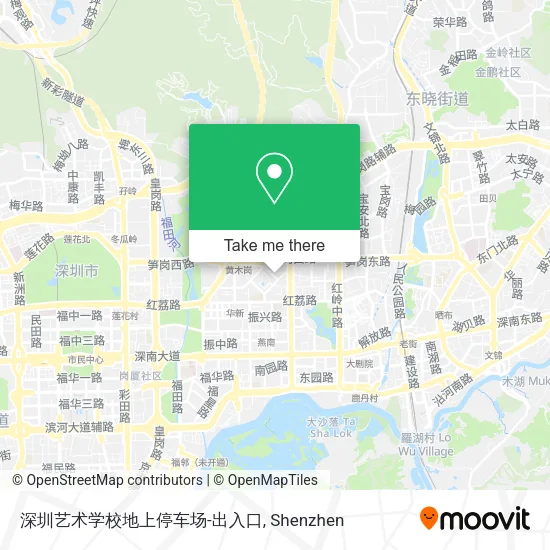 深圳艺术学校地上停车场-出入口 map