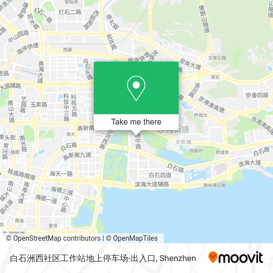 白石洲西社区工作站地上停车场-出入口 map