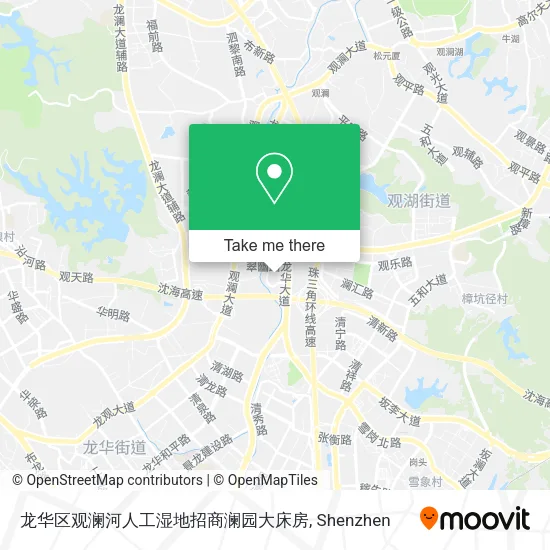 龙华区观澜河人工湿地招商澜园大床房 map