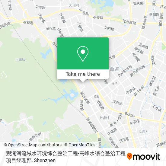 观澜河流域水环境综合整治工程-高峰水综合整治工程项目经理部 map