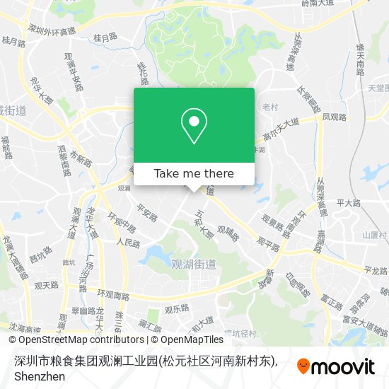 深圳市粮食集团观澜工业园(松元社区河南新村东) map