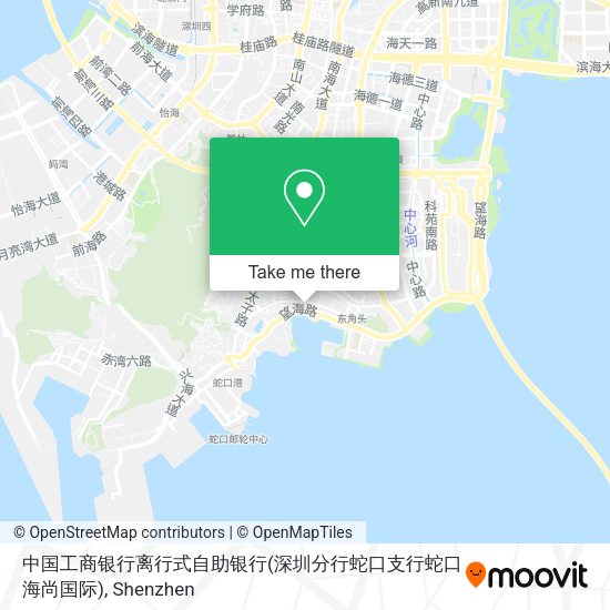中国工商银行离行式自助银行(深圳分行蛇口支行蛇口海尚国际) map