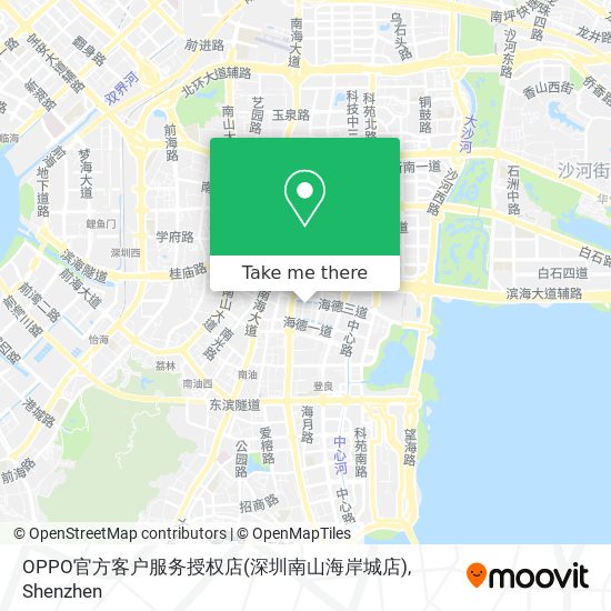 OPPO官方客户服务授权店(深圳南山海岸城店) map