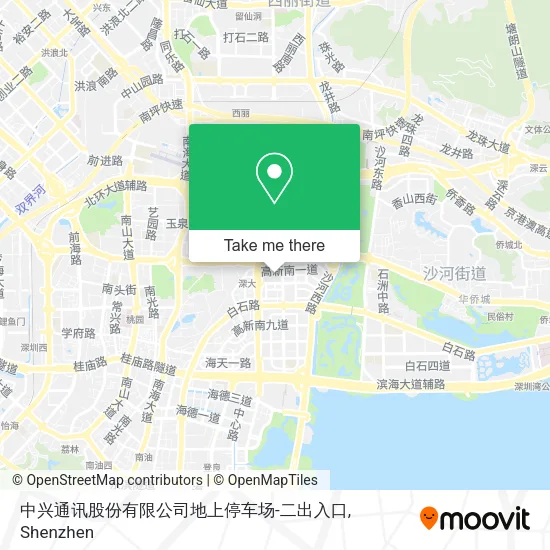 中兴通讯股份有限公司地上停车场-二出入口 map