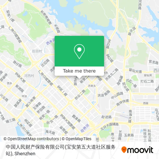 中国人民财产保险有限公司(宝安第五大道社区服务站) map