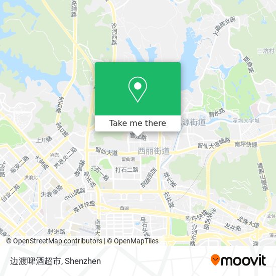 边渡啤酒超市 map
