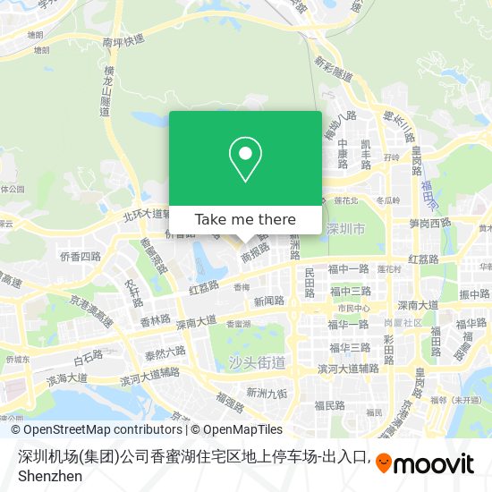 深圳机场(集团)公司香蜜湖住宅区地上停车场-出入口 map
