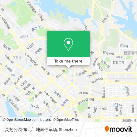 灵芝公园-东北门地面停车场 map
