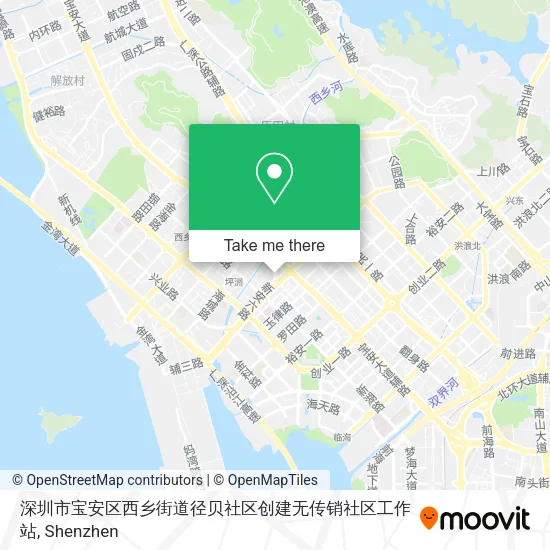 深圳市宝安区西乡街道径贝社区创建无传销社区工作站 map
