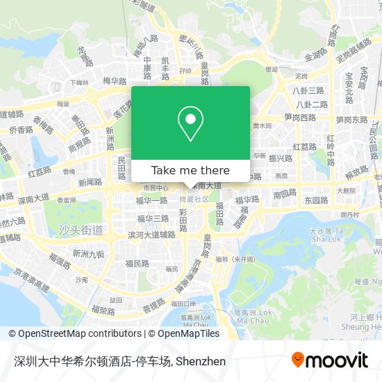 深圳大中华希尔顿酒店-停车场 map
