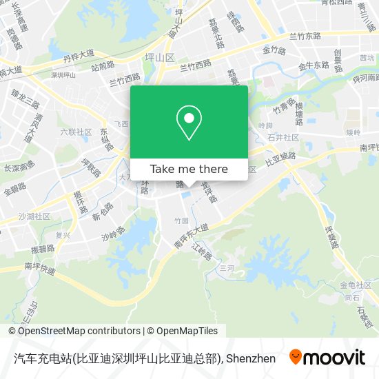 汽车充电站(比亚迪深圳坪山比亚迪总部) map