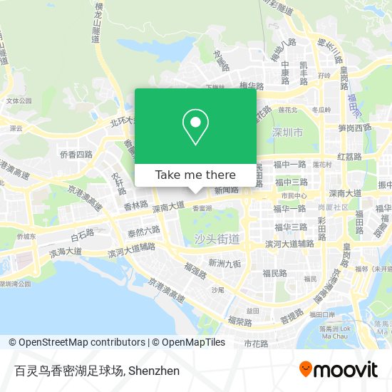 百灵鸟香密湖足球场 map