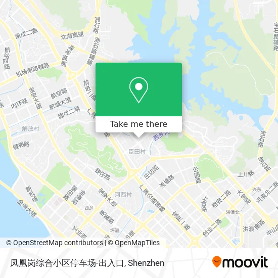 凤凰岗综合小区停车场-出入口 map
