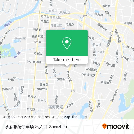 学府雅苑停车场-出入口 map