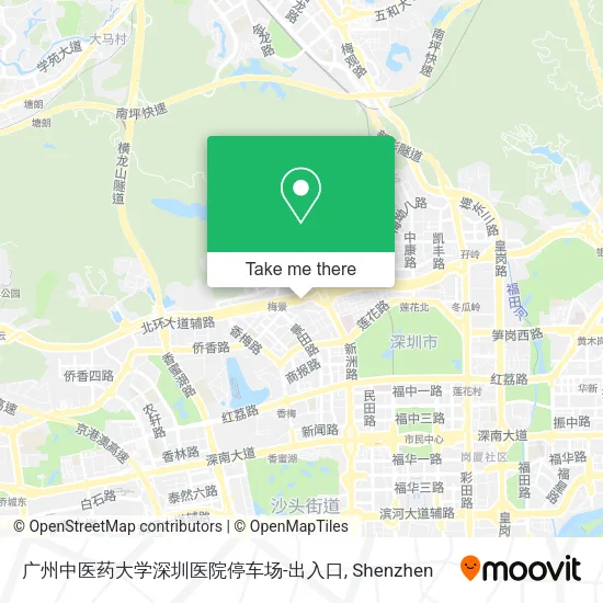 广州中医药大学深圳医院停车场-出入口 map