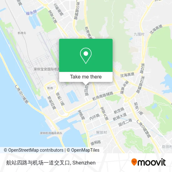 航站四路与机场一道交叉口 map