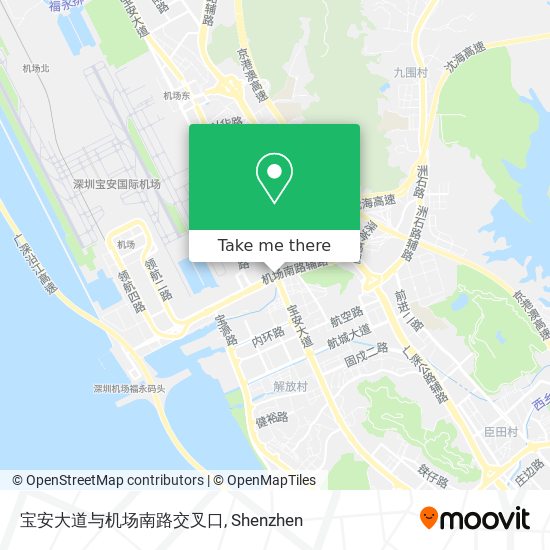 宝安大道与机场南路交叉口 map