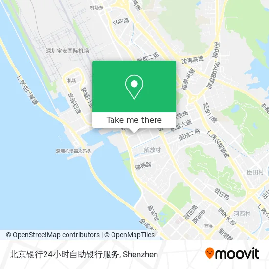 北京银行24小时自助银行服务 map