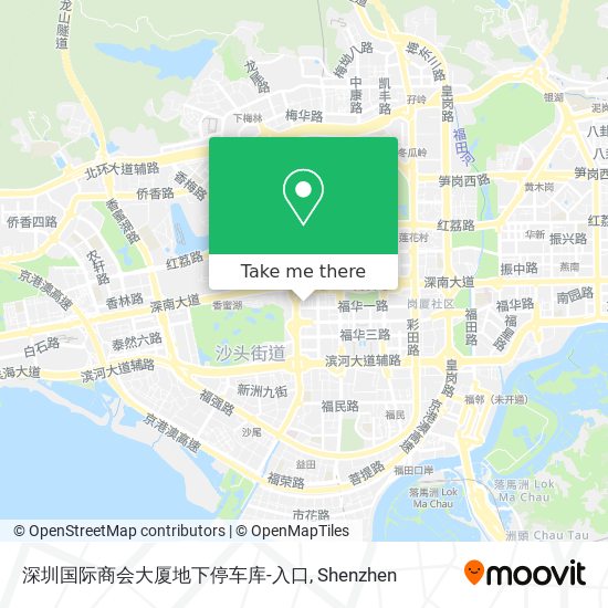 深圳国际商会大厦地下停车库-入口 map