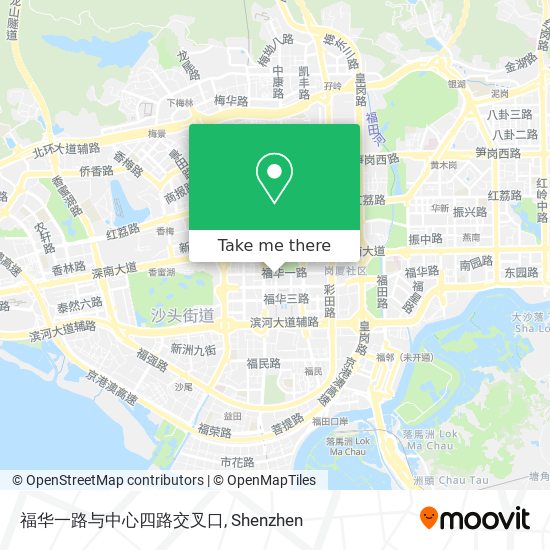 福华一路与中心四路交叉口 map