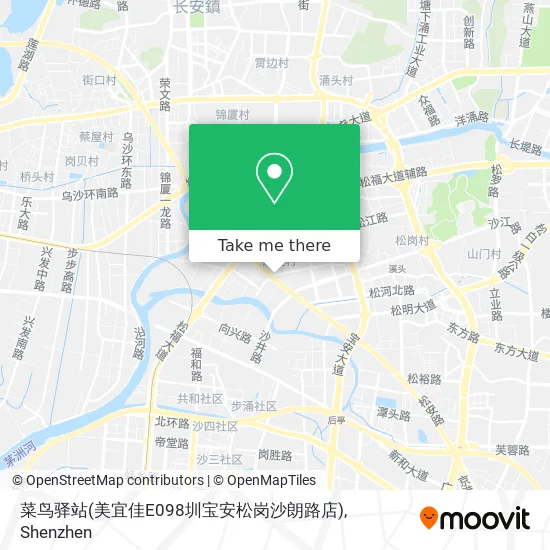 菜鸟驿站(美宜佳E098圳宝安松岗沙朗路店) map