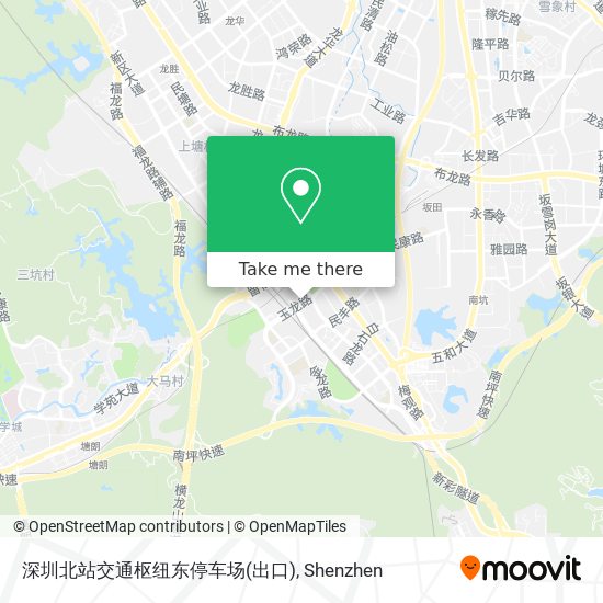 深圳北站交通枢纽东停车场(出口) map