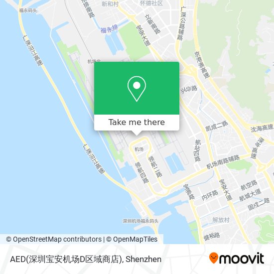 AED(深圳宝安机场D区域商店) map