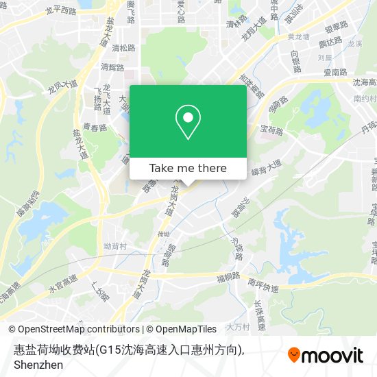 惠盐荷坳收费站(G15沈海高速入口惠州方向) map