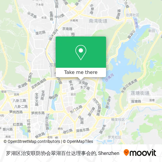 罗湖区治安联防协会翠湖百仕达理事会的 map