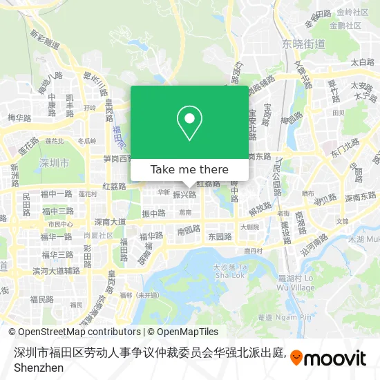 深圳市福田区劳动人事争议仲裁委员会华强北派出庭 map