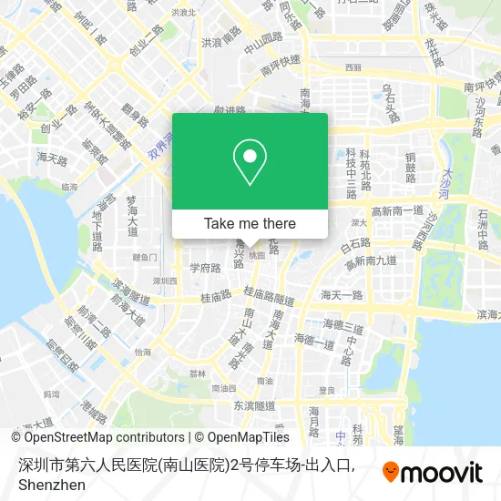 深圳市第六人民医院(南山医院)2号停车场-出入口 map
