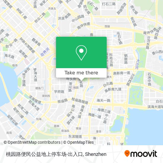 桃园路便民公益地上停车场-出入口 map