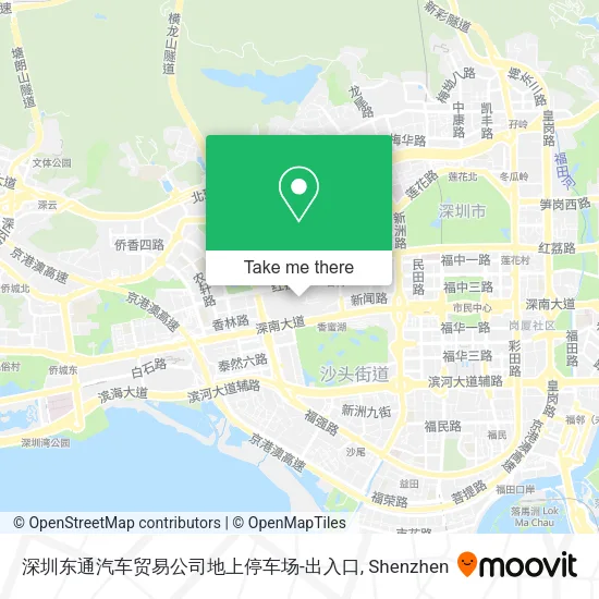 深圳东通汽车贸易公司地上停车场-出入口 map
