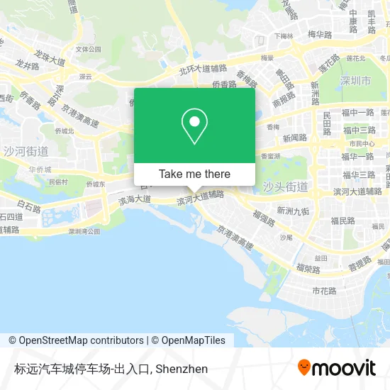 标远汽车城停车场-出入口 map