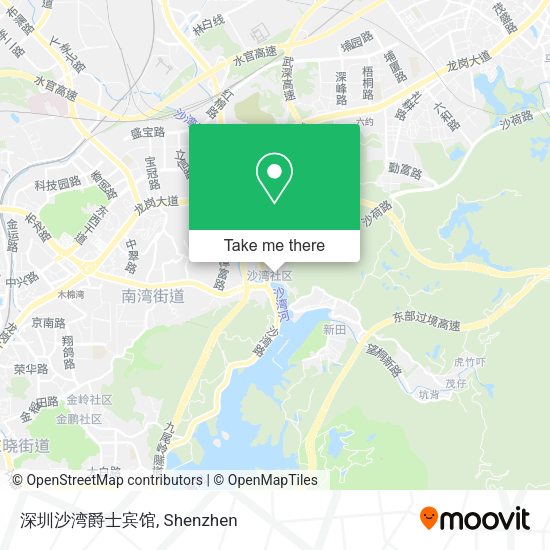 深圳沙湾爵士宾馆 map