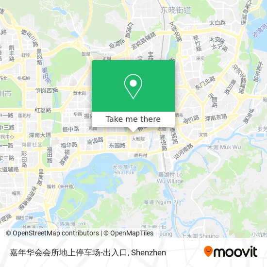 嘉年华会会所地上停车场-出入口 map