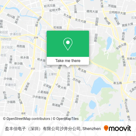 盈丰佳电子（深圳）有限公司沙井分公司 map