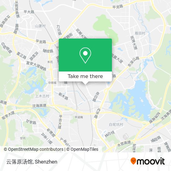 云落原汤馆 map