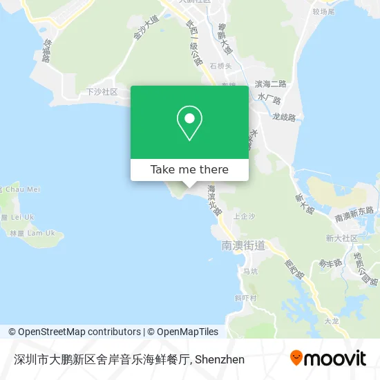 深圳市大鹏新区舍岸音乐海鲜餐厅 map