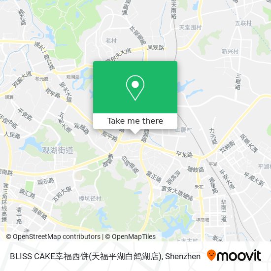 BLISS CAKE幸福西饼(天福平湖白鸽湖店) map