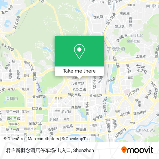 君临新概念酒店停车场-出入口 map