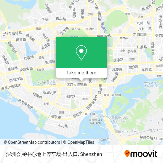 深圳会展中心地上停车场-出入口 map