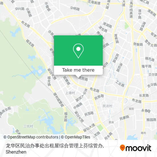 龙华区民治办事处出租屋综合管理上芬综管办 map