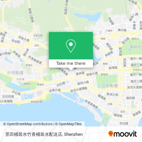 景田桶装水竹香桶装水配送店 map