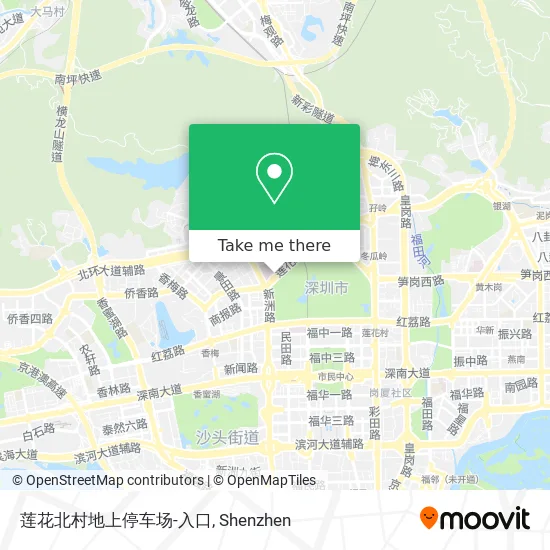 莲花北村地上停车场-入口 map