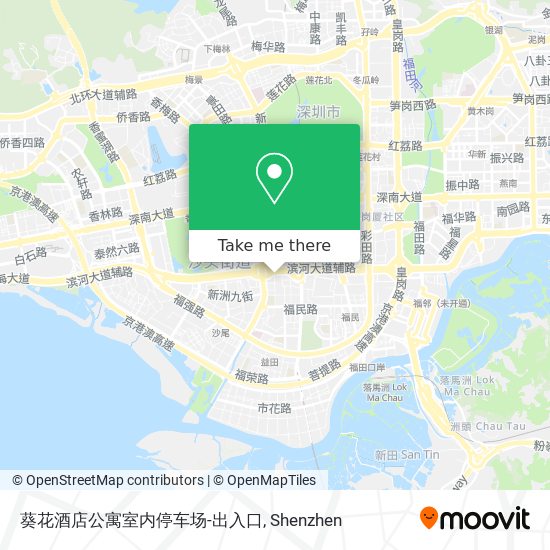 葵花酒店公寓室内停车场-出入口 map