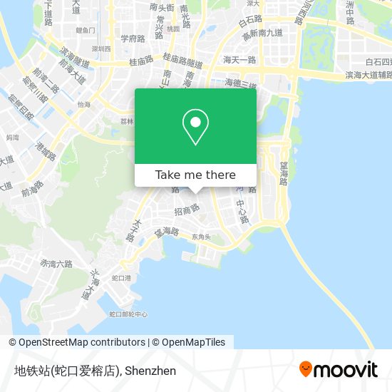 地铁站(蛇口爱榕店) map