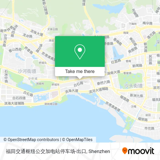 福田交通枢纽公交加电站停车场-出口 map
