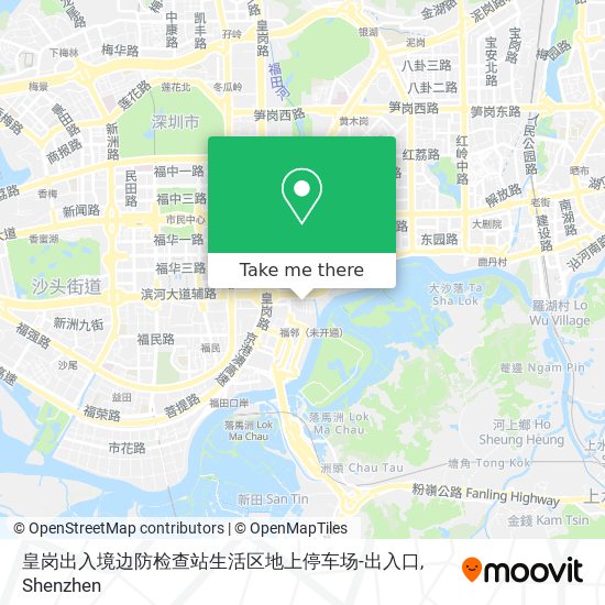 皇岗出入境边防检查站生活区地上停车场-出入口 map